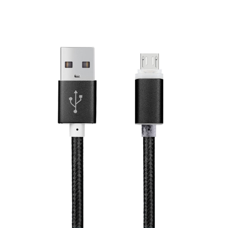 1.2M Woven Style Micro USB to USB 2.0 Data Sync Cable with Double LED Indicator Light for Samsung, HTC, Sony, Huawei, Xiaomi(Black)