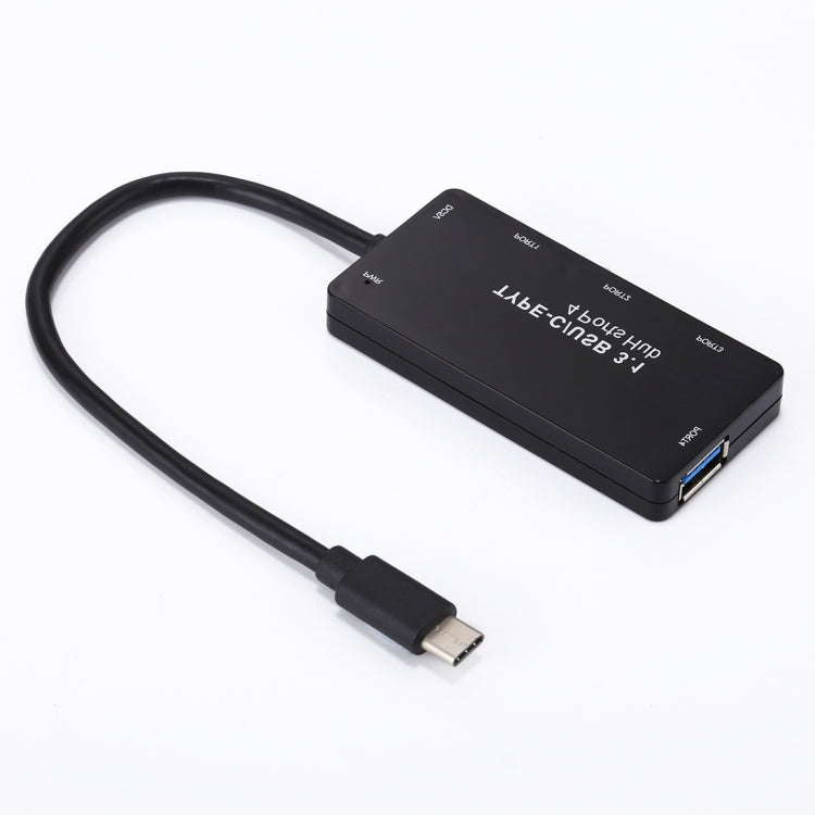 4 x USB 3.0 Ports to USB-C / Type-C HUB Adapter, Total Length: about 28cm