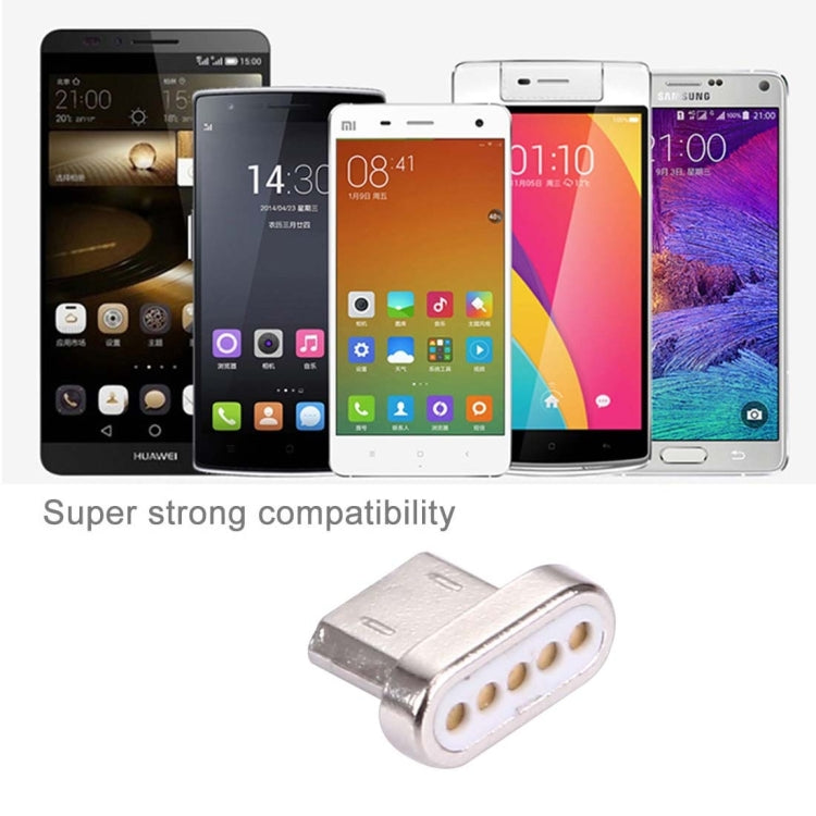 10 PCS Micro USB Magnetic Charging Cable Head Converter Connecter, For Samsung, Huawei, Xiaomi, Meizu, HTC and Other Android Devices