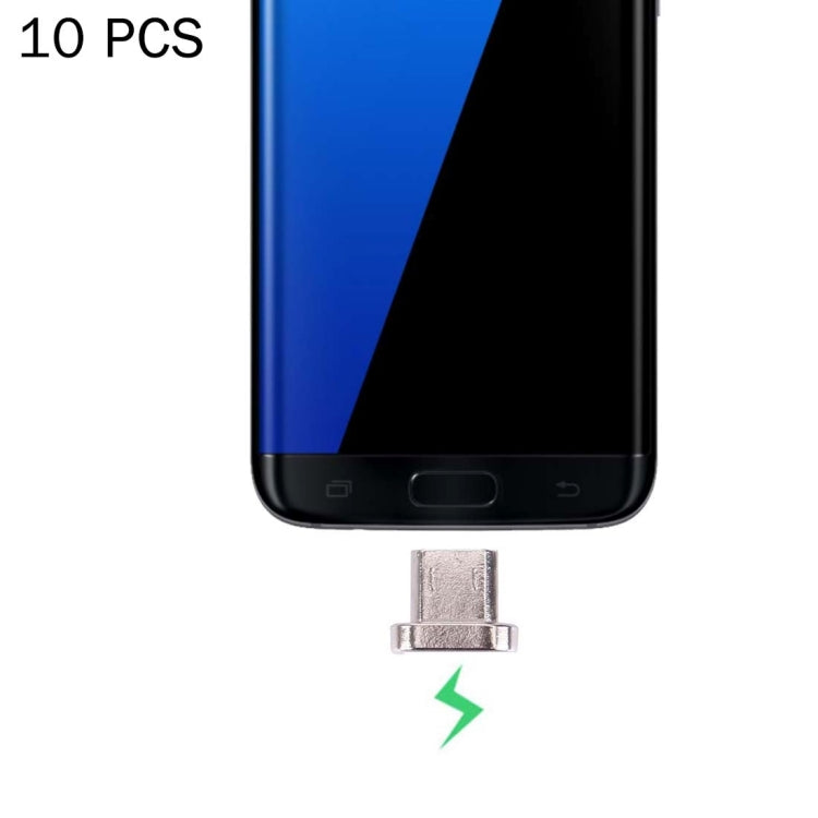 10 PCS Micro USB Magnetic Charging Cable Head Converter Connecter, For Samsung, Huawei, Xiaomi, Meizu, HTC and Other Android Devices