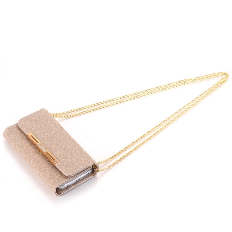 Glitter 2 in 1 Wallet Style Detachable Leather Case Shoulder Chain Bag with Card Slots for Galaxy S7 / G930