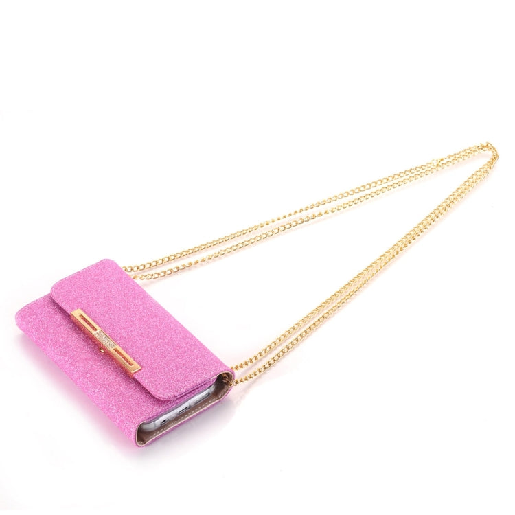 Glitter 2 in 1 Wallet Style Detachable Leather Case Shoulder Chain Bag with Card Slots for Galaxy S7 / G930