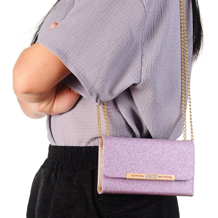 Glitter 2 in 1 Wallet Style Detachable Leather Case Shoulder Chain Bag with Card Slots for Galaxy S7 / G930