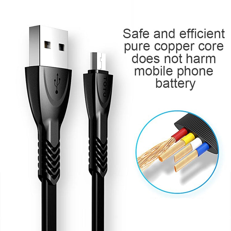 TOTUDESIGN 1m 2.1A TPE USB to Micro USB Data Sync Charge Cable, For Galaxy, Huawei, Xiaomi, LG, HTC and Other Smart Phones