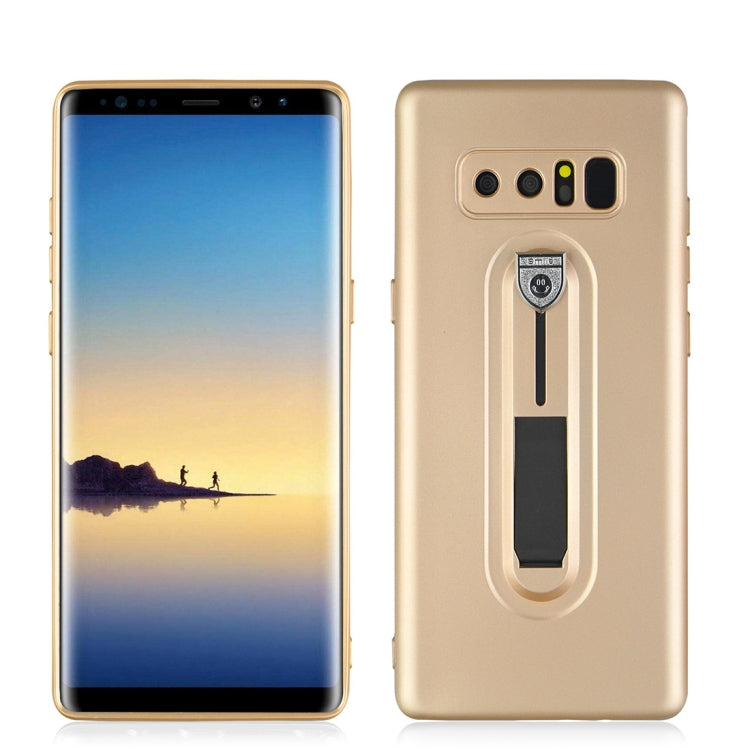 For Galaxy Note 8 Ultra-thin Frosted Soft TPU + PC Protective Back Case with Holder