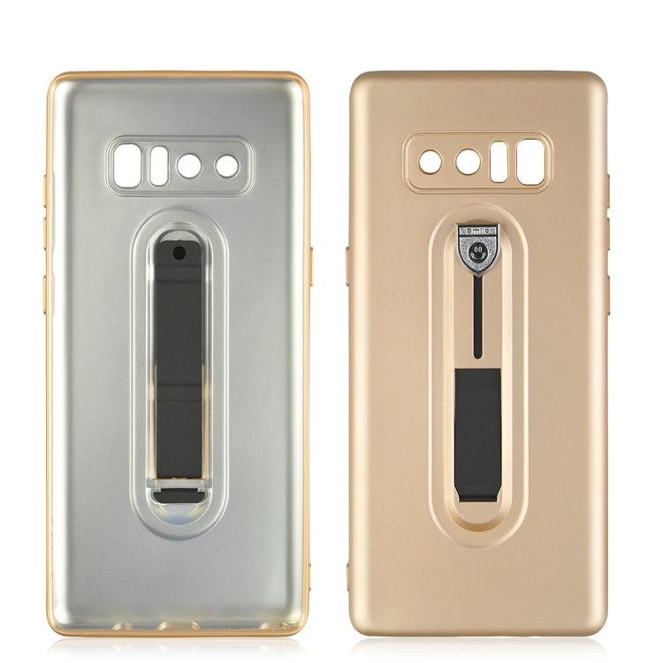 For Galaxy Note 8 Ultra-thin Frosted Soft TPU + PC Protective Back Case with Holder