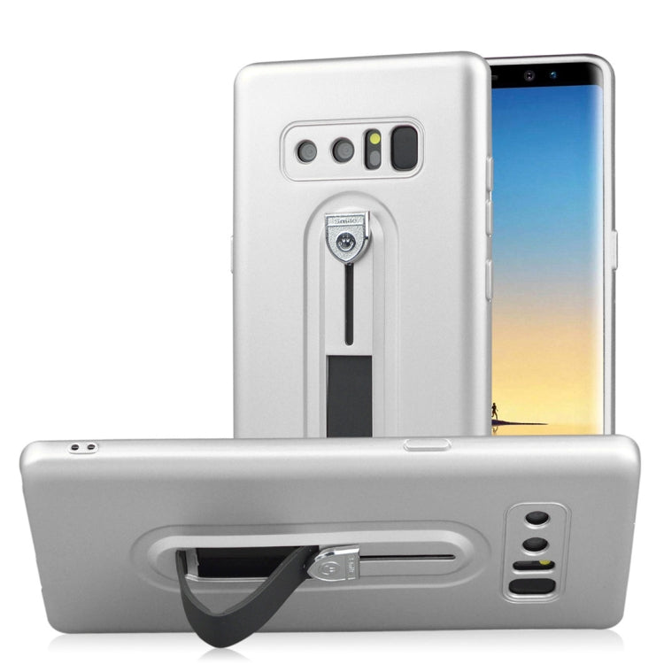 For Galaxy Note 8 Ultra-thin Frosted Soft TPU + PC Protective Back Case with Holder