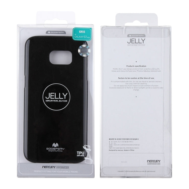 GOOSPERY JELLY CASE for Galaxy S7 Edge TPU Glitter Powder Drop-proof Protective Back Cover Case