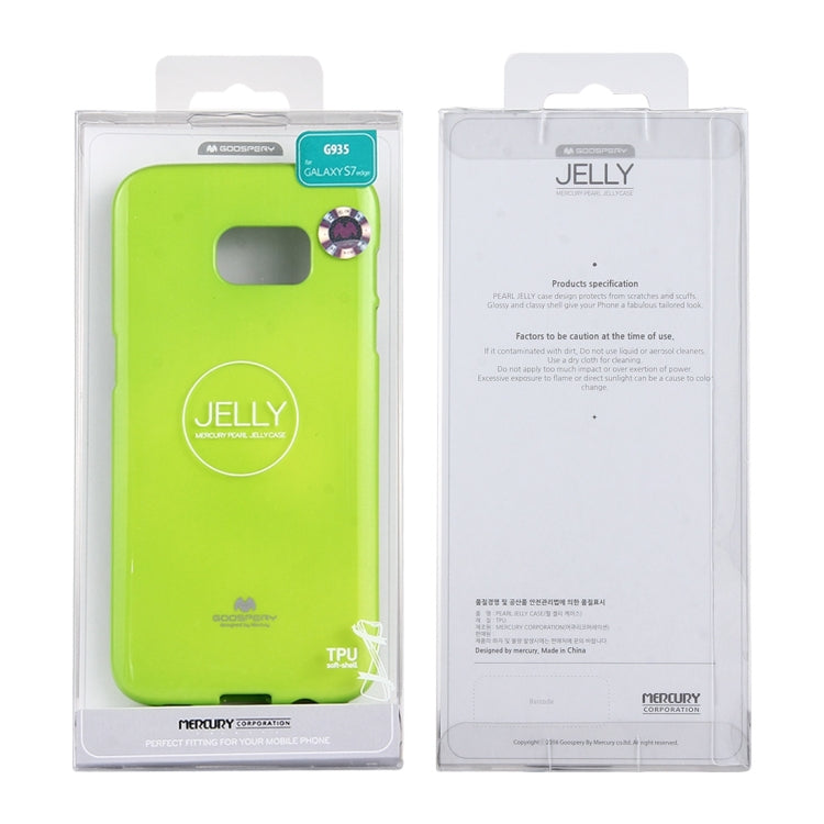 GOOSPERY JELLY CASE for Galaxy S7 Edge TPU Glitter Powder Drop-proof Protective Back Cover Case