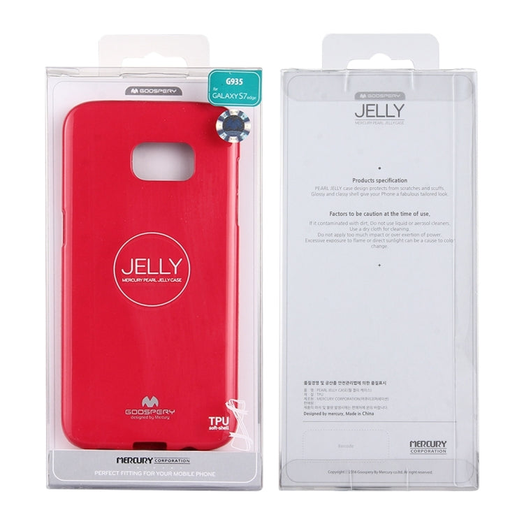 GOOSPERY JELLY CASE for Galaxy S7 Edge TPU Glitter Powder Drop-proof Protective Back Cover Case