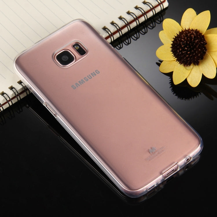 GOOSPERY JELLY CASE for Galaxy S7 Edge TPU Glitter Powder Drop-proof Protective Back Cover Case