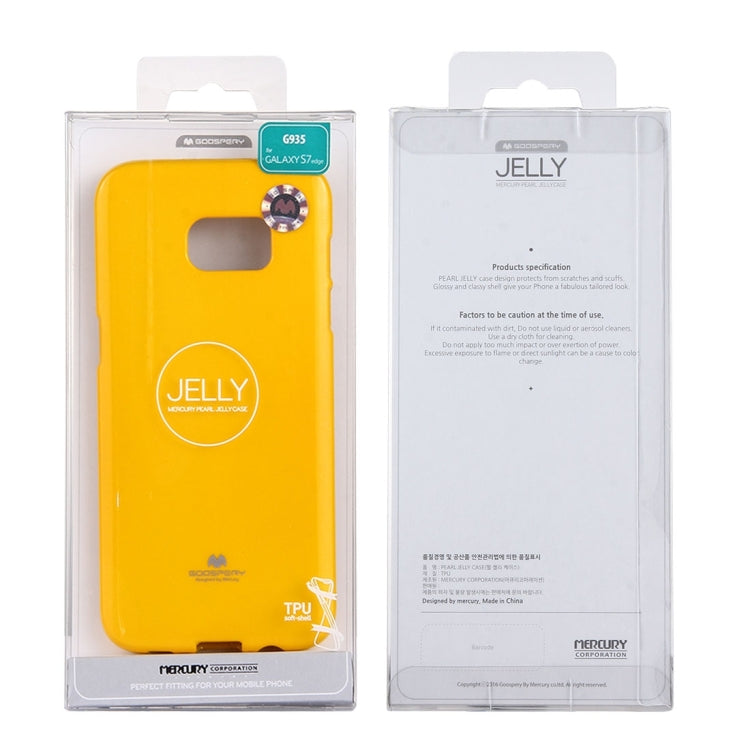 GOOSPERY JELLY CASE for Galaxy S7 Edge TPU Glitter Powder Drop-proof Protective Back Cover Case