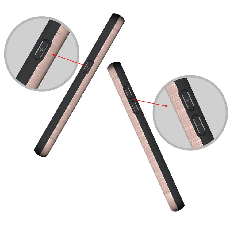 For Galaxy S7 / G930 Brushed Texture Separable TPU + PC Combination Back Case with Card Slot & Holder