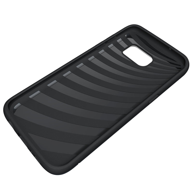 For Galaxy S7 Edge / G935 Brushed Texture Separable TPU + PC Combination Back Case with Card Slot & Holder