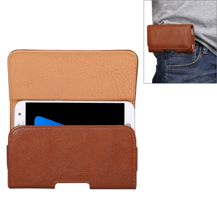 5.5 inch and Below Universal Bark Texture Vertical Flip Leather Case with Belt Hole for Samsung, Huawei, HTC, LG, ASUS, Meizu, Xiaomi, Ulefone, DOOGEE, Oukitel, Cubot and other Smartphones(Brown)