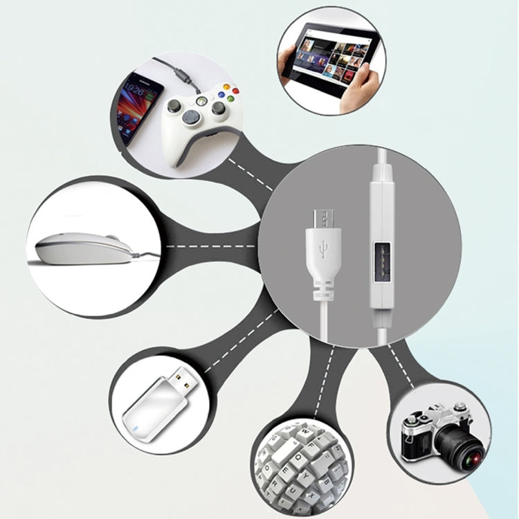 F119 Y Style OTG Function Micro USB Male & USB Female to USB Male Data Charging Cable, For Smartphones / U Disk / Printer / Gamepad / Camera / Mouse / Keyboard