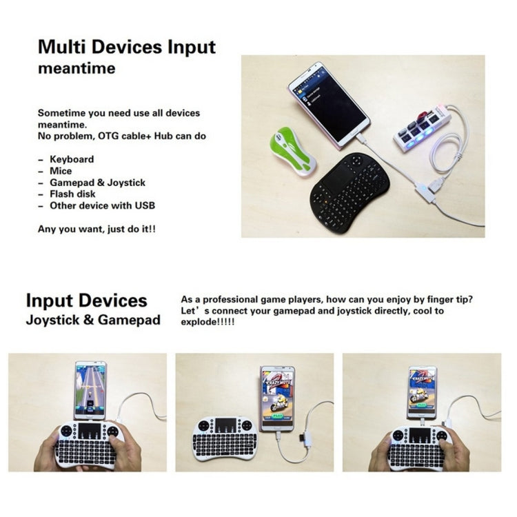 F119 Y Style OTG Function Micro USB Male & USB Female to USB Male Data Charging Cable, For Smartphones / U Disk / Printer / Gamepad / Camera / Mouse / Keyboard