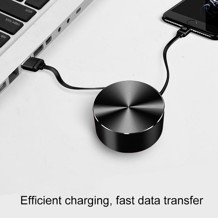 US-SJ163 1m Roll up Retractable Flat Cord Organizer USB to Micro USB Fast Charging Data Cable, For Galaxy, HTC, Google, LG, Sony, Huawei, Xiaomi, Lenovo and Other Smartphones