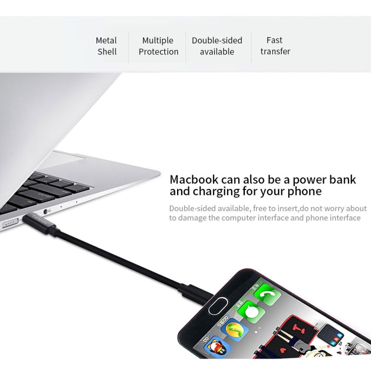 YAOMAISI 1m 3A Output Aluminium Alloy Type-C to Micro USB Data Transfers Charging Data Cable, For Galaxy, Huawei, Xiaomi, LG, HTC and Other Smart Phones, Rechargeable Devices(Black)