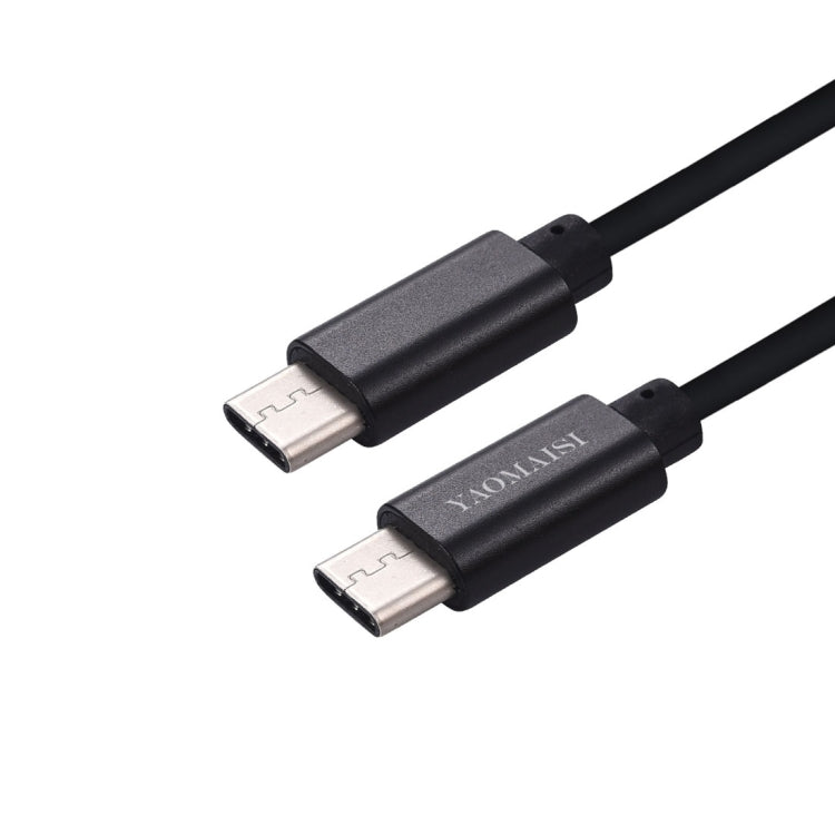 YAOMAISI 1m 3A Output Aluminium Alloy Type-C to Type-C Data Transfers Charging Data Cable, For Galaxy, Huawei, Xiaomi, LG, HTC and Other Smart Phones, Rechargeable Devices(Black)
