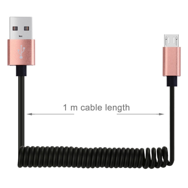 30cm to 100cm High Speed Spring Style Micro USB to USB 2.0 Flexible Elastic Spring Coiled Cable USB Data Sync Cable , For Galaxy, Huawei, Xiaomi, LG, HTC, Sony and Other Smart Phones