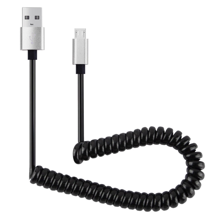 30cm to 100cm High Speed Spring Style Micro USB to USB 2.0 Flexible Elastic Spring Coiled Cable USB Data Sync Cable , For Galaxy, Huawei, Xiaomi, LG, HTC, Sony and Other Smart Phones