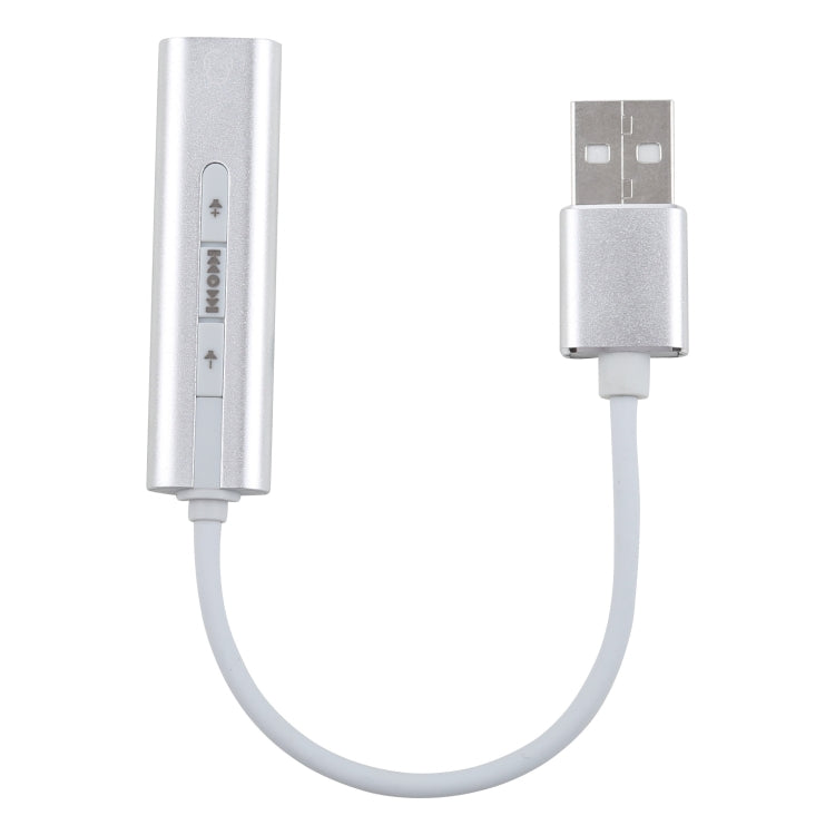 Aluminum Shell 3.5mm Jack External USB Sound Card HIFI Magic Voice 7.1 Channel Adapter Free Drive for Computer, Desktop, Speakers, Headset