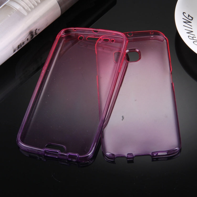 For Galaxy S6 Edge / G925 Double-sided Gradient Color TPU Protective Case Back Cover
