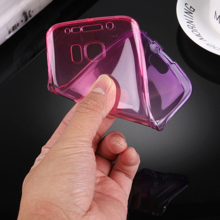 For Galaxy S6 Edge / G925 Double-sided Gradient Color TPU Protective Case Back Cover