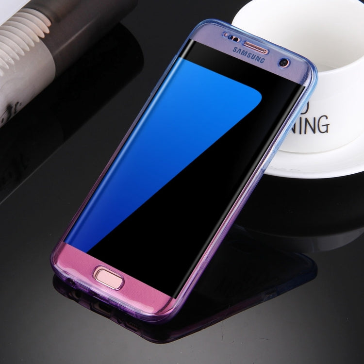 For Galaxy S7 Edge / G935 Double-sided Gradient Color TPU Protective Case Back Cover