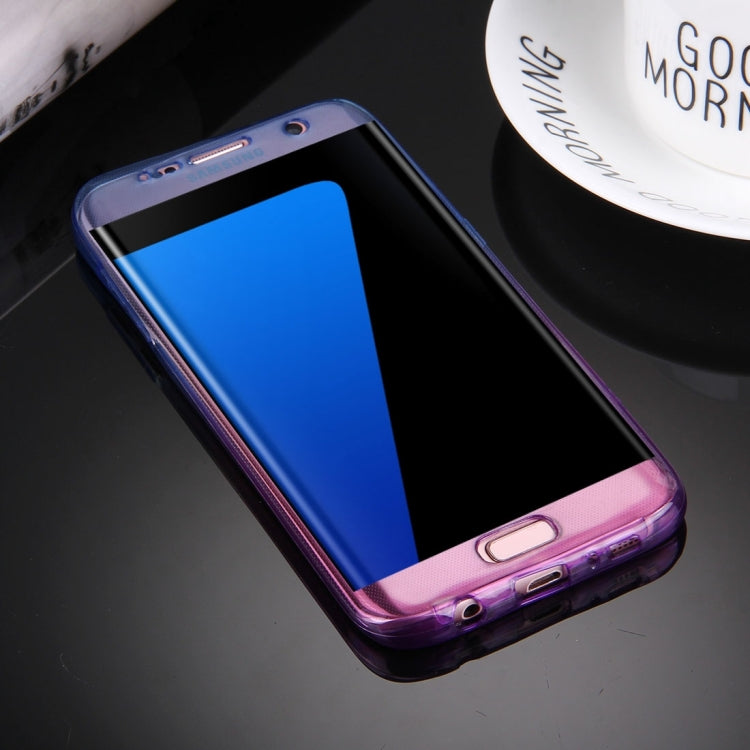 For Galaxy S7 Edge / G935 Double-sided Gradient Color TPU Protective Case Back Cover