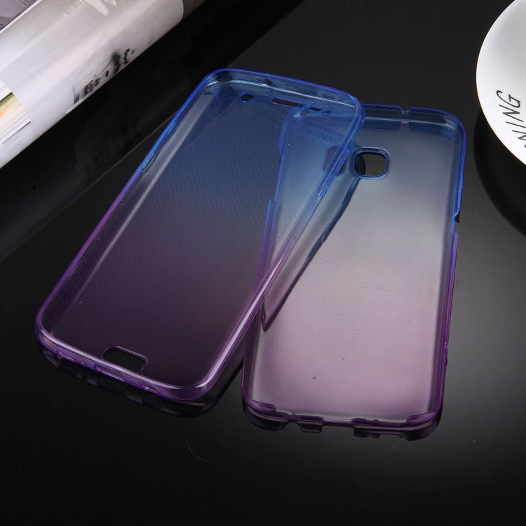 For Galaxy S7 Edge / G935 Double-sided Gradient Color TPU Protective Case Back Cover