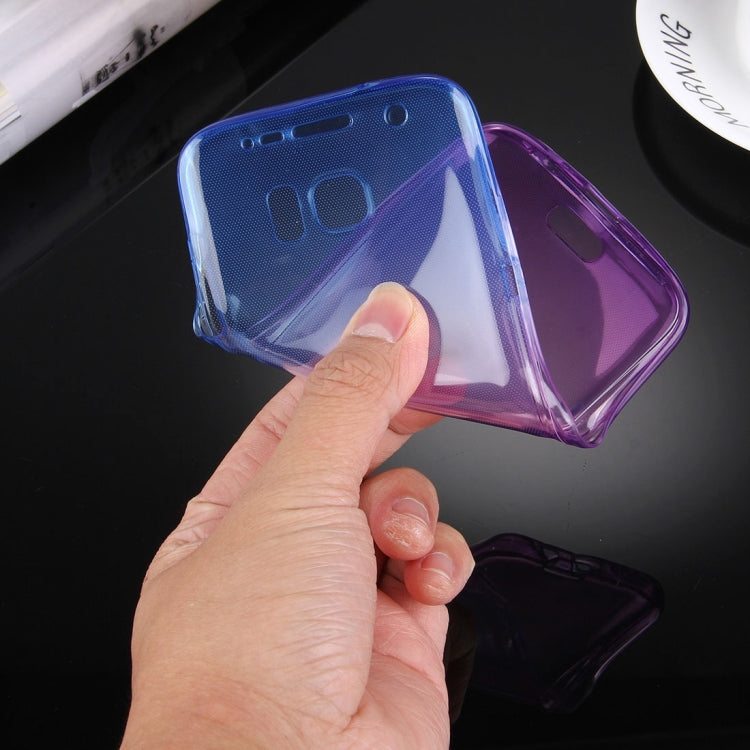 For Galaxy S7 Edge / G935 Double-sided Gradient Color TPU Protective Case Back Cover