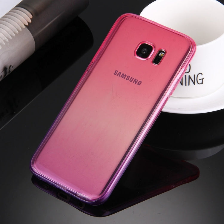 For Galaxy S7 Edge / G935 Double-sided Gradient Color TPU Protective Case Back Cover