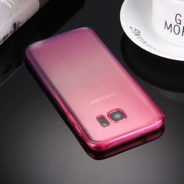 For Galaxy S7 Edge / G935 Double-sided Gradient Color TPU Protective Case Back Cover