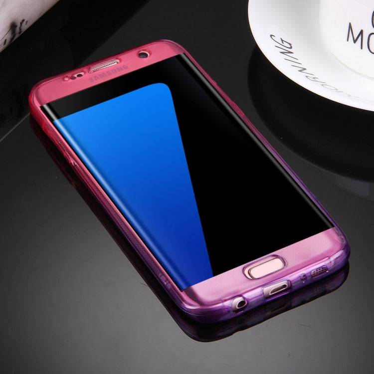 For Galaxy S7 Edge / G935 Double-sided Gradient Color TPU Protective Case Back Cover