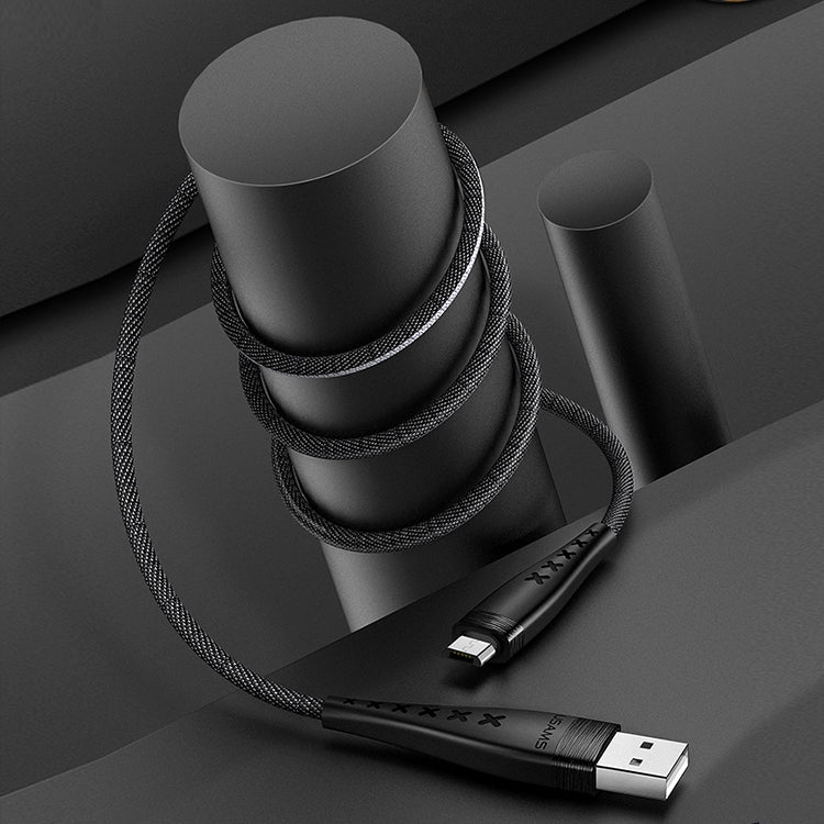 USAMS US-SJ251 U11 Micro USB High Swing Data Cable, Length: 1.2m (Black)