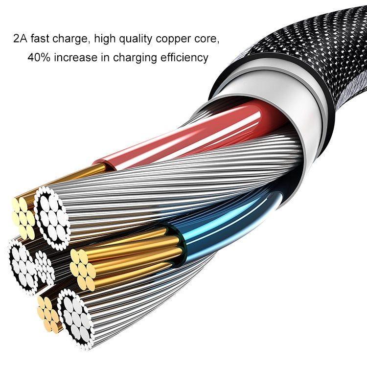 USAMS US-SJ251 U11 Micro USB High Swing Data Cable, Length: 1.2m (Black)