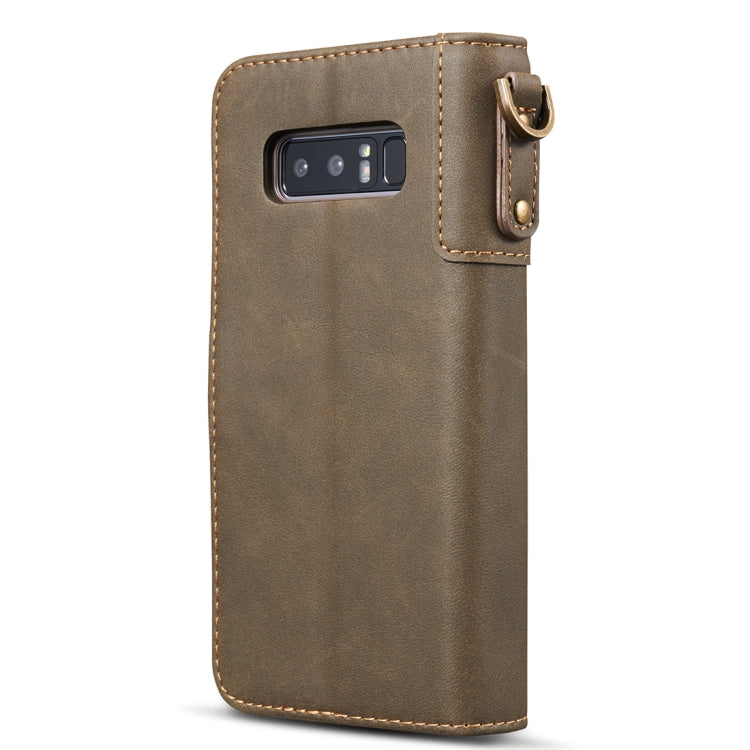 For Galaxy Note 8 Retro Cowhide Texture Horizontal Flip Case with Card Slots & Wallet & Holder & Hand Strap
