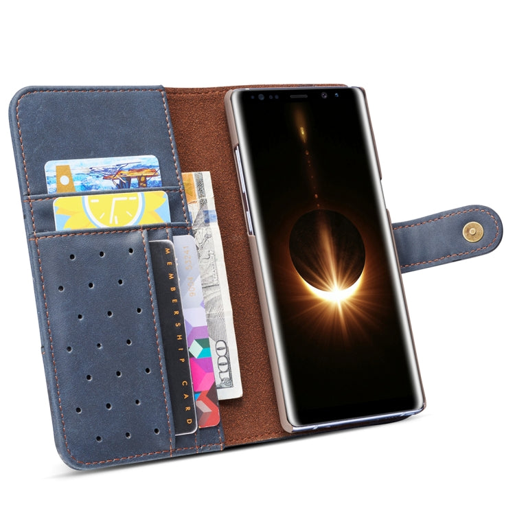 For Galaxy Note 8 Retro Cowhide Texture Horizontal Flip Case with Card Slots & Wallet & Holder & Hand Strap