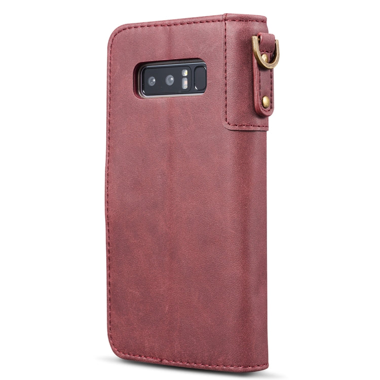 For Galaxy Note 8 Retro Cowhide Texture Horizontal Flip Case with Card Slots & Wallet & Holder & Hand Strap