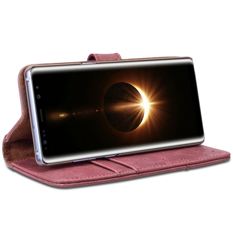 For Galaxy Note 8 Retro Cowhide Texture Horizontal Flip Case with Card Slots & Wallet & Holder & Hand Strap