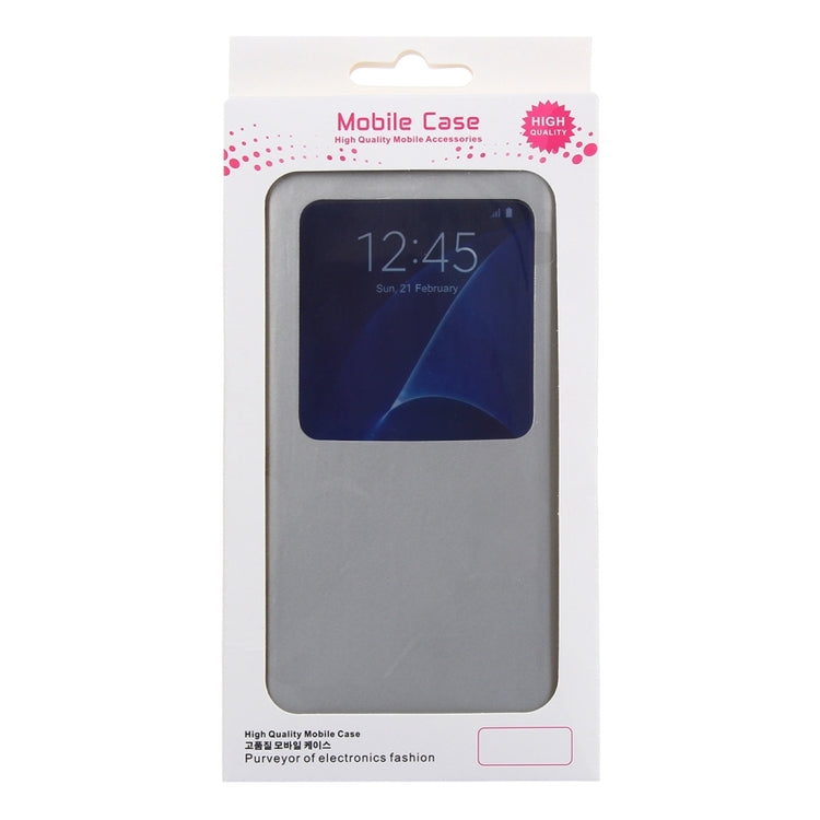 For Galaxy S7 Edge / G935 Horizontal Flip Leather Case with Call Display ID