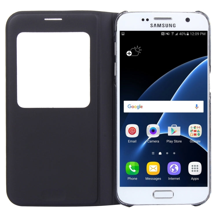 For Galaxy S7 / G930 Horizontal Flip Leather Case with Call Display ID