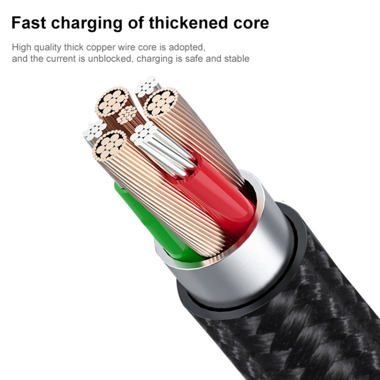 Type-C Weave Style Charging Data Cable(Black)