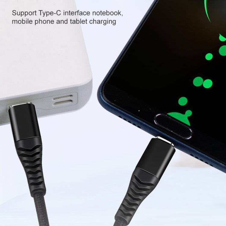 Type-C Weave Style Charging Data Cable(Black)