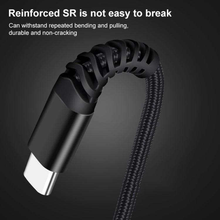 Type-C Weave Style Charging Data Cable(Black)