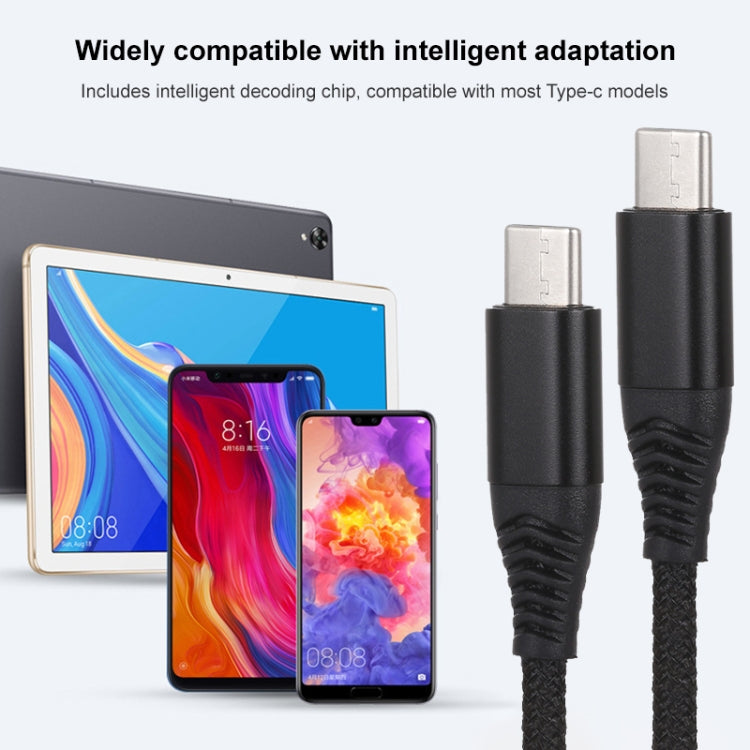 Type-C Weave Style Charging Data Cable(Black)