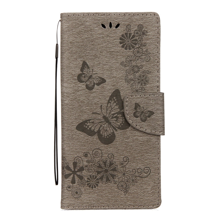 For Galaxy Note 8 Pressed Flowers Butterfly Pattern Horizontal Flip Leather Case with Holder & Card Slots & Wallet & Lanyard