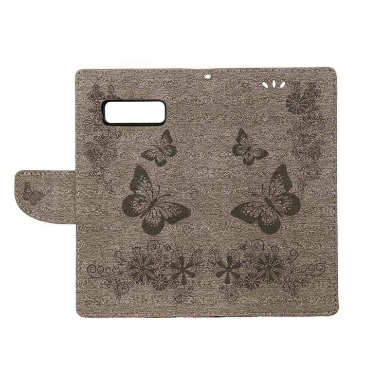 For Galaxy Note 8 Pressed Flowers Butterfly Pattern Horizontal Flip Leather Case with Holder & Card Slots & Wallet & Lanyard